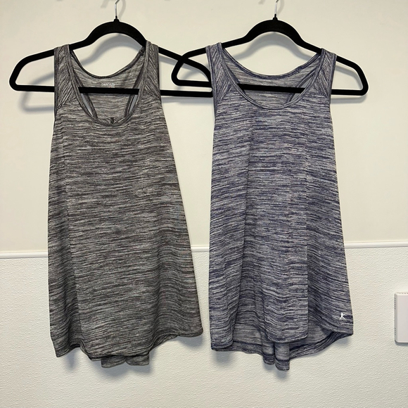 Lot of 2 Danskin Now Women’s Medium 8-10 Black, Grey, Blue Athletic Tank Workout - Picture 1 of 10